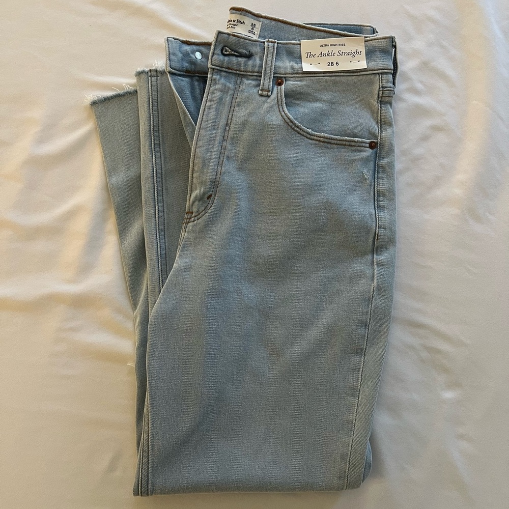 Brand New - Ultra High Rise, Ankle Straight Jeans from Abercrombie & Fitch